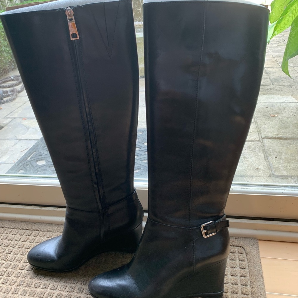 Ralph Lauren black leather boots size 8B
